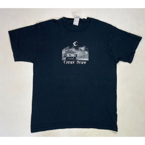 Cyanide Regime Graphic T-shirt Men Large Black Short SLeeve Music - Picture 1 of 5